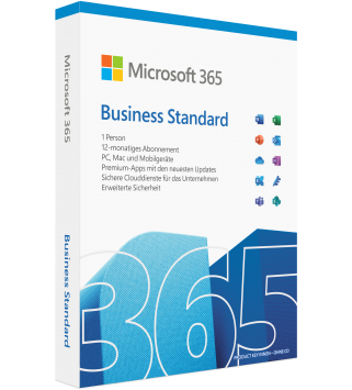 Microsoft 365 Business Standard 1 Jahr 15 Geräte Deutsch/Multilingual (KLQ-00211)