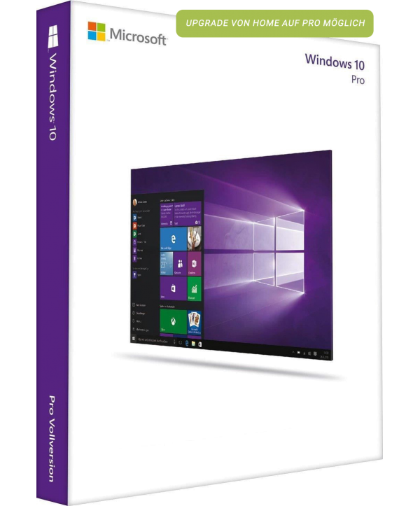 Microsoft Windows 10 Professional inkl. Upgrade von Windows 10 Home Dauerlizenz (Retail) Deutsch/Multilingual (FQC-09131)