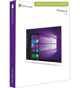 Microsoft Windows 10 Professional inkl. Upgrade von Windows 10 Home Dauerlizenz (Retail) Deutsch/Multilingual (FQC-09131)