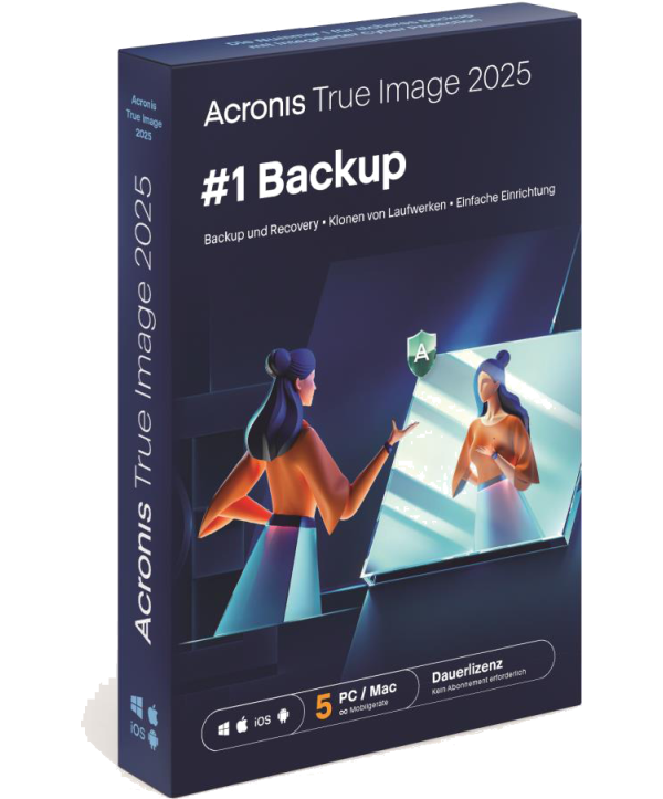 Acronis True Image 2025 5 PCs/Macs Dauerlizenz (kein Abonnement) (HOJSSHZZS) Acronis True Image 2025 5 PCs/Macs Dauerlizenz (kein Abonnement) (HOJSSHZZS)
