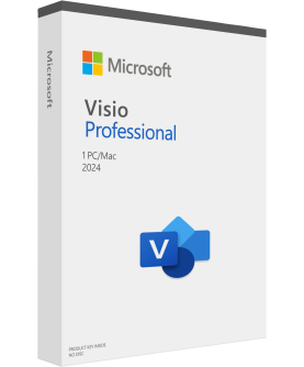 Microsoft Visio Professional 2024 für Windows Deutsch/Multilingual (D87-02398)
