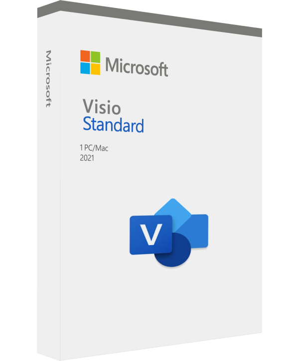 Microsoft Visio Standard 2021 für Windows Deutsch/Multilingual (D86-05942) (Dauerlizenz) mit E&R Cashback