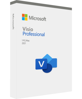 Microsoft Visio Professional 2021 für Windows Deutsch/Multilingual (D87-07606)