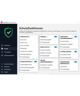 Bitdefender Total Security 5 Geräte 1 Jahr Deutsch/Multilingual (aktuelle Jahresversion)