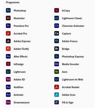 Adobe Creative Cloud Pro · All Apps für PC/Mac 1 User 1 Jahr Deutsch/Multilingual (65300197) mit E&R Cashback