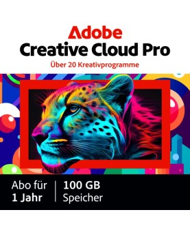 Adobe Creative Cloud Pro · All Apps für PC/Mac 1 User 1 Jahr Deutsch/Multilingual (65300197) mit E&R Cashback