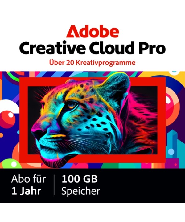 Adobe Creative Cloud Pro · All Apps für PC/Mac 1 User 1 Jahr Deutsch/Multilingual (65300197) mit E&R Cashback