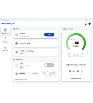 Malwarebytes Premium Plus 2 User 1 Jahr Deutsch/Multilingual (aktuelle Jahresversion) + Privacy VPN + Browser Guard