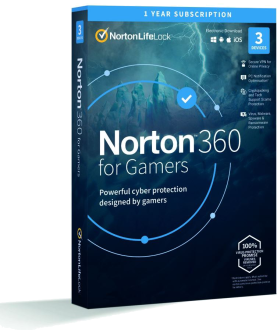 Norton 360 for Gamers für Windows/Mac/iOS/Android 3 Geräte 1 Jahr Deutsch/Multilingual + 50 GB (ohne Abonnement)