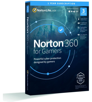 Norton 360 for Gamers für Windows/Mac/iOS/Android 3 Geräte 1 Jahr Deutsch/Multilingual + 50 GB (ohne Abonnement)