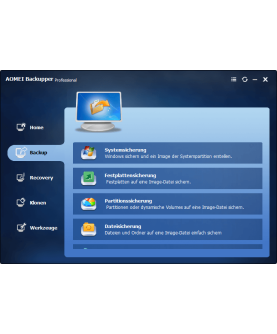 AOMEI Backupper Professional für Windows 2 PCs (Dauerlizenz) mit E&R Cashback