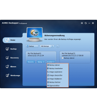 AOMEI Backupper Professional für Windows 2 PCs (Dauerlizenz) mit E&R Cashback
