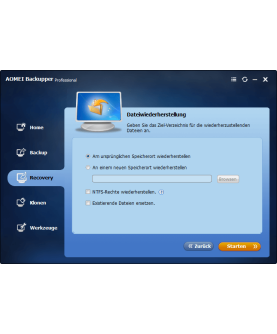 AOMEI Backupper Professional für Windows, Lifetime (lebenslange Lizenz) 1 PC