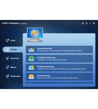 AOMEI Backupper Professional für Windows 2 PCs 1 Jahr (aktuelle Jahresversion) mit E&R Cashback