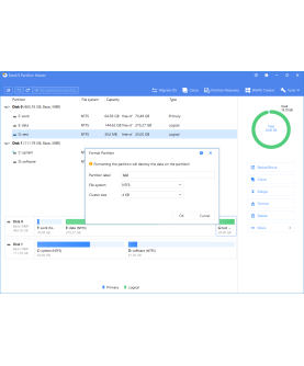 EaseUS Partition Master Professional 2 PCs Deutsch/Multilingual (Dauerlizenz, aktuelle Vollversion) mit E&R Cashback