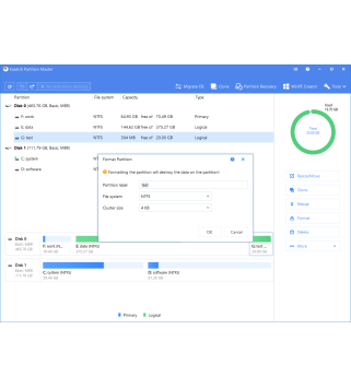EaseUS Partition Master Professional 2 PCs Deutsch/Multilingual (Dauerlizenz, aktuelle Vollversion) mit E&R Cashback