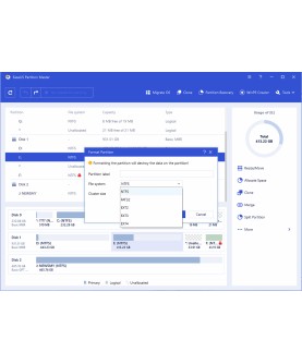 EaseUS Partition Master Professional 2 PCs Deutsch/Multilingual (Dauerlizenz, aktuelle Jahresversion) mit E&R Cashback