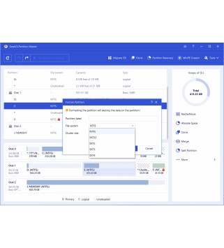 EaseUS Partition Master Professional 2026 2 PCs Deutsch/Multilingual (Dauerlizenz, Vollversion) mit E&R Cashback