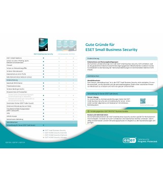 ESET Small Business Security 5 Geräte 1 Jahr für Windows/Windows Server/macOS/Android (aktuelle Version) mit E&R Cashback