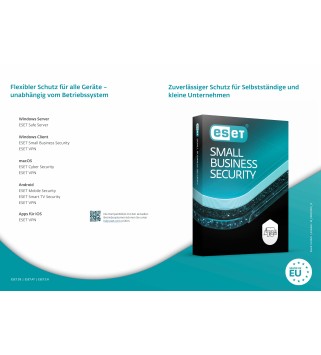 ESET Small Business Security 10 Geräte 1 Jahr für Windows/Windows Server/macOS/Android (aktuelle Version) mit E&R Cashback