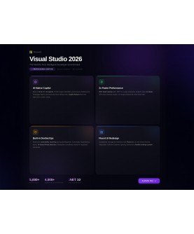 Microsoft Visual Studio Professional 2026 Deutsch/Multilingual (DG7GMGF0VJ96:0002) (Dauerlizenz) mit E&R Cashback