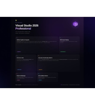 Microsoft Visual Studio Professional 2026 Deutsch/Multilingual (DG7GMGF0VJ96:0002) (Dauerlizenz) mit E&R Cashback