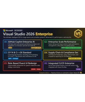 Microsoft Visual Studio Enterprise 2026 Deutsch/Multilingual (MX3-00199) (Dauerlizenz) mit E&R Cashback