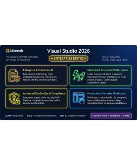 Microsoft Visual Studio Enterprise 2026 Deutsch/Multilingual (MX3-00199) (Dauerlizenz) mit E&R Cashback