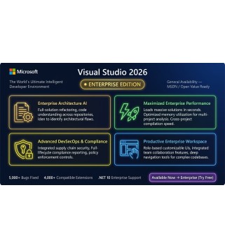 Microsoft Visual Studio Enterprise 2026 Deutsch/Multilingual (MX3-00199) (Dauerlizenz) mit E&R Cashback