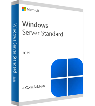 Microsoft Windows Server 2025 Standard 64-Bit 4 Core Add-on Deutsch/Multilingual (EP2-17259) (Dauerlizenz) mit E&R Cashback