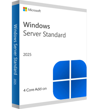 Microsoft Windows Server 2025 Standard 64-Bit 4 Core Add-on Deutsch/Multilingual (EP2-17259) (Dauerlizenz) mit E&R Cashback