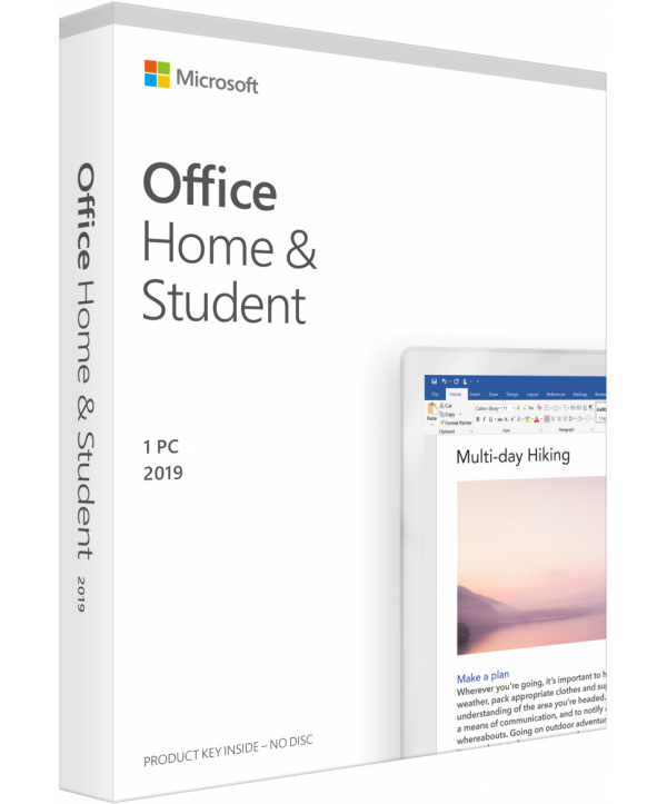 Microsoft Office 2019 Home and Student für Windows Deutsch/Multilingual (79G-05018) (Dauerlizenz, Retail)