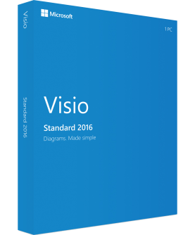 Microsoft Visio Standard 2016 Deutsch/Multilingual (D86-05549)