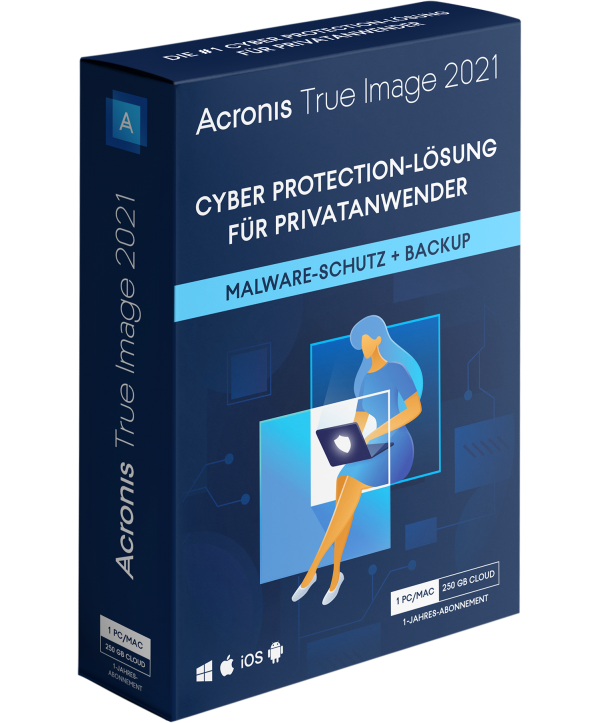 Acronis True Image 2021 Advanced 1 Jahr 1 PC/Mac + 500 GB Acronis Cloud Storage