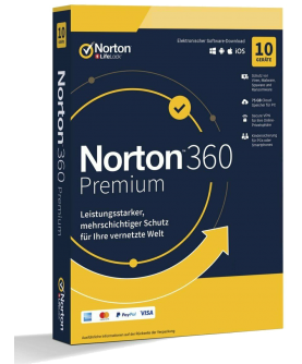 Norton 360 Premium 10 Geräte 1 Jahr + 75 GB MD (ohne Abonnement) (deutsch)