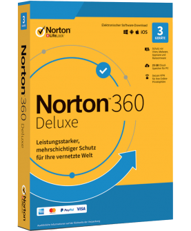 Norton 360 Deluxe 3 Geräte 1 Jahr + 25 GB MD (ohne Abonnement) (deutsch)