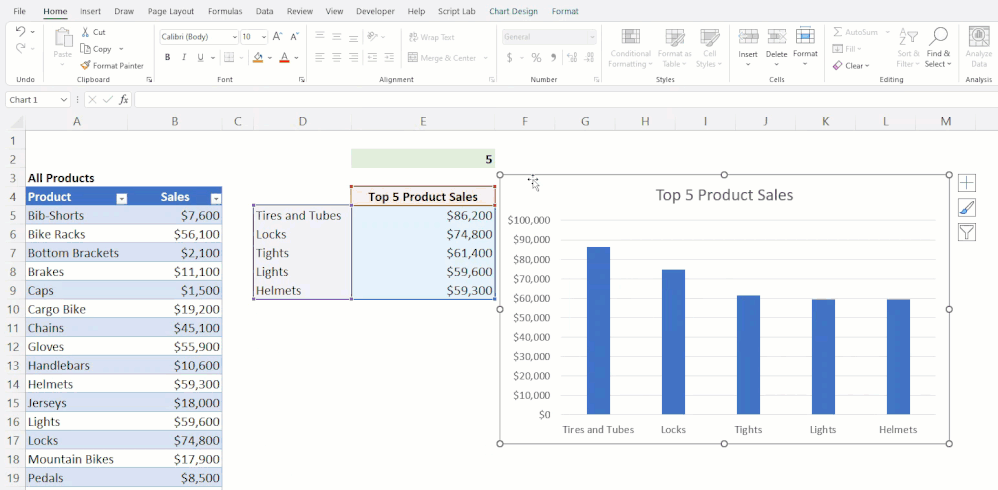 Screenshot von Excel in Office 2024