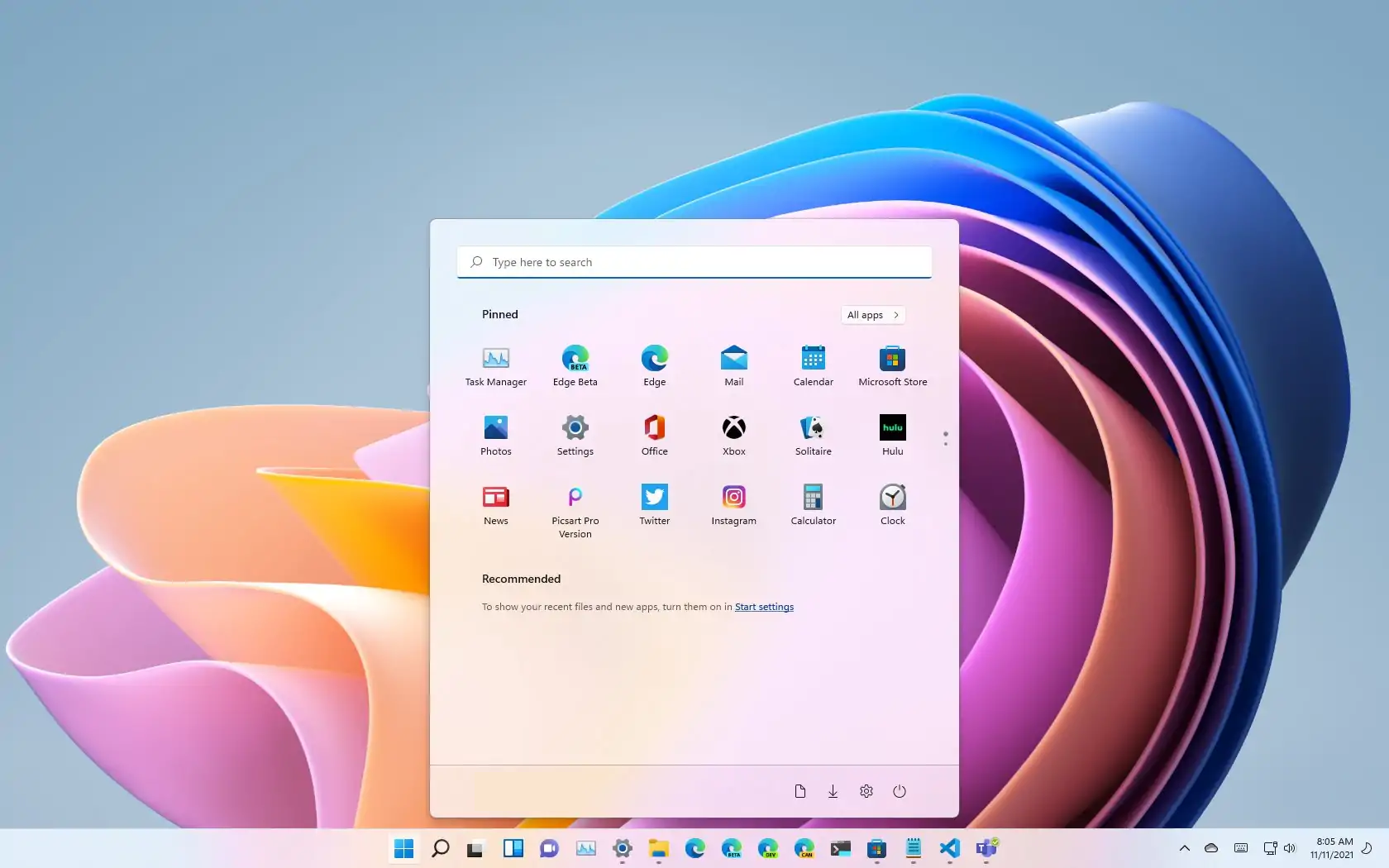 Windows 11 Professional Desktop